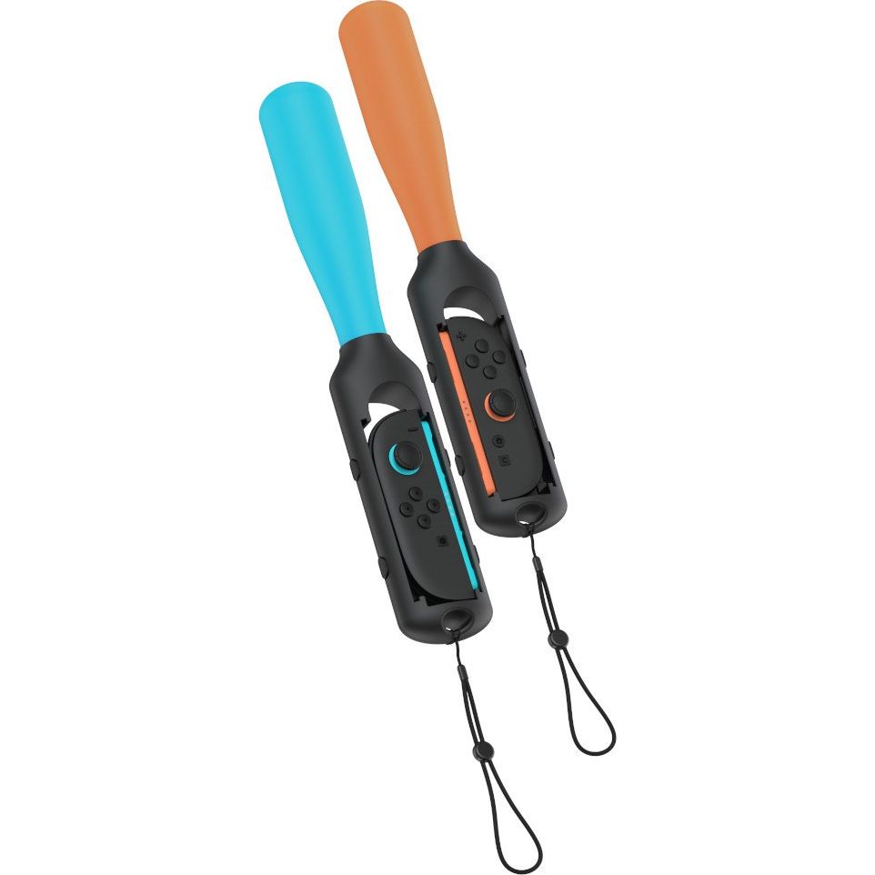 Uchwyty / nakładki YAXO Baseball Set do Joy-Conów Nintendo Switch 2 / OLED / 1, pomarańczowa / niebieska. Łatwy montaż, szybkie zakładanie, brak narzędzi, gotowość do gry, intuicyjna obsługa